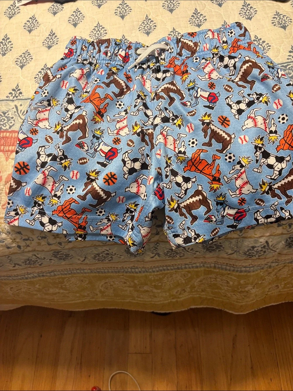 GOAT USA Light GOAT & Sports Print Pull-On Shorts